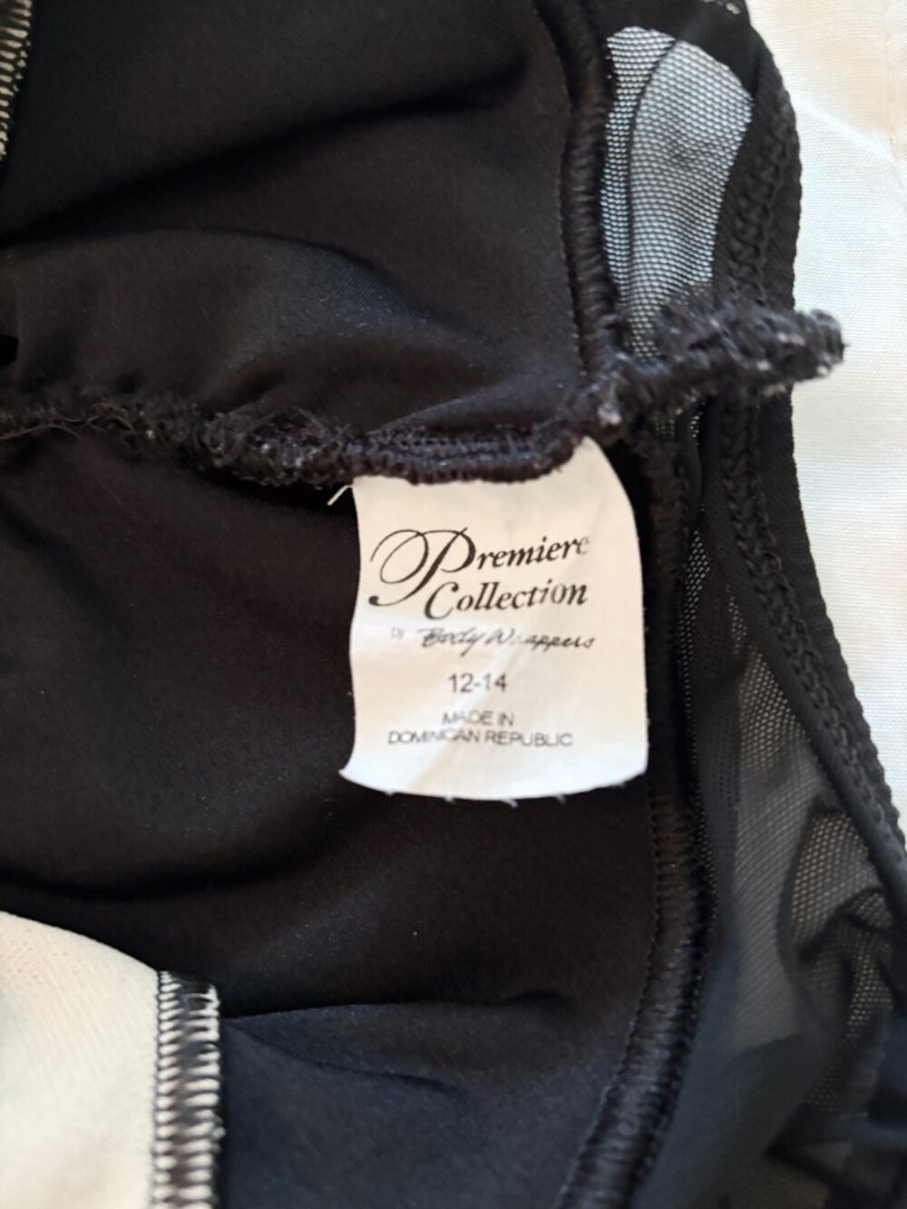 Body Wrappers Premier Collection Black Mesh Leo Girls Sz 12-14 EXCELLENT CONDITI - Picture 5 of 6